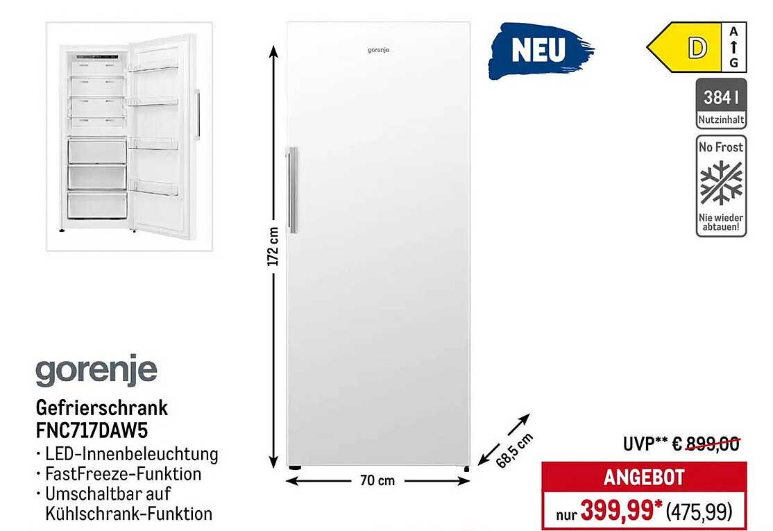 gorenje Gefrierschrank FNC717DAW5