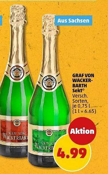 GRAF VON WACKERBARTH Sekt - Verschiedene Sorten, je 0,75 L
