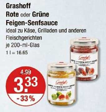 Grashoff Rote oder Grüne Feigen-Senfsauce 200-ml-Glas