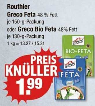 Greco Feta 48 % Fett oder Greco Bio Feta 48 % Fett