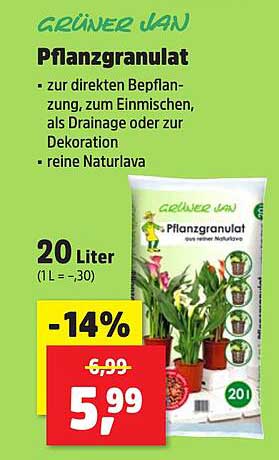 Grüner Jan Pflanzgranulat - 20 Liter