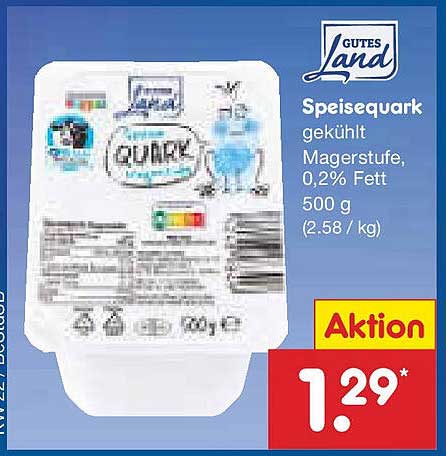 Gutes Land Speisequark 0,2% Fett, 500 g