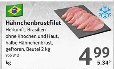 Hähnchenbrustfilet - Gefroren aus Brasilien, 2 kg Beutel