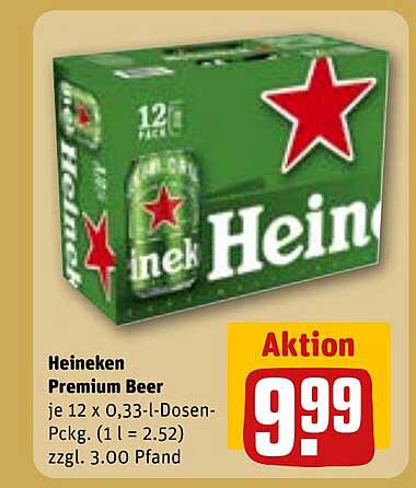 Heineken Premium Beer – je 12 x 0,33 l-Dosen-Pckg.