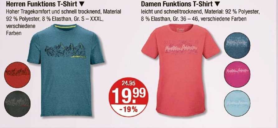 Herren und Damen Funktions T-Shirt - jetzt stark reduziert!