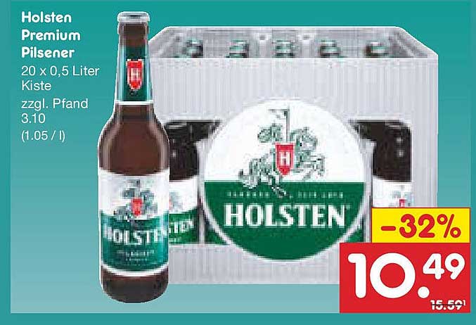 Holsten Premium Pilsener 20 x 0,5 Liter Kiste
