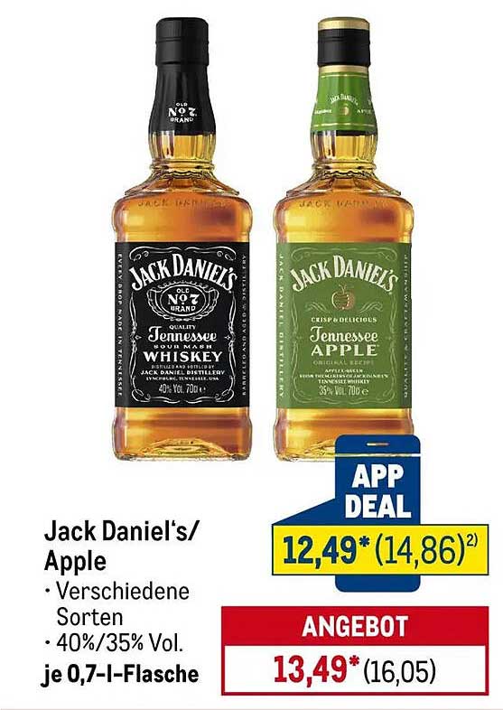 Jack Daniel’s Tennessee Whiskey und Tennessee Apple