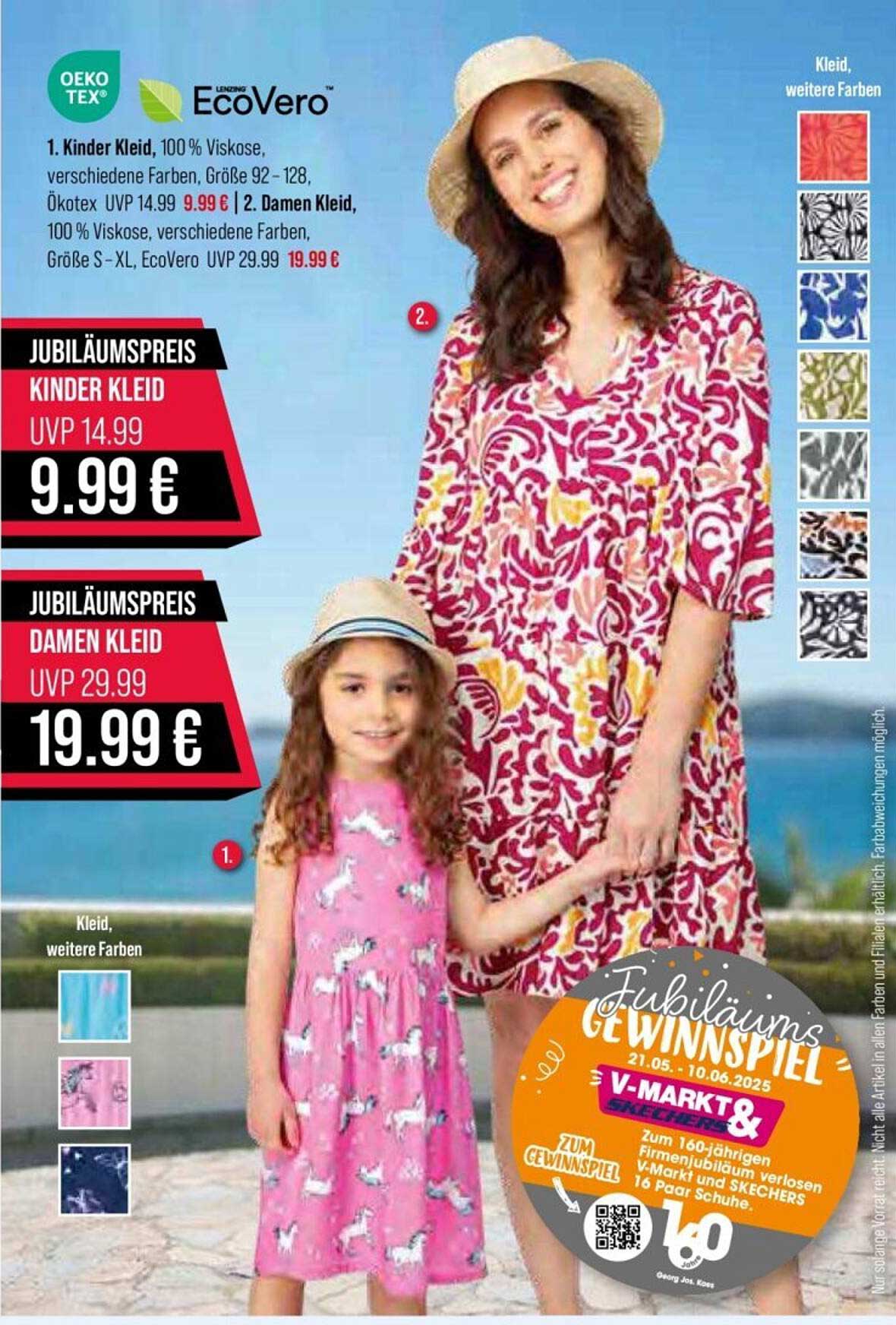 Jubiläumsangebot: Kinder Kleid und Damen Kleid im V-Markt-Prospekt