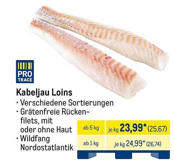 Kabeljau Loins - Frisch und lecker!