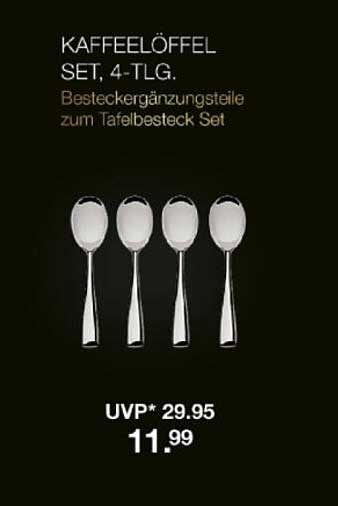 KAFFEELÖFFEL SET, 4-TLG. - Besteckergänzungsteile zum Tafelbesteck Set
