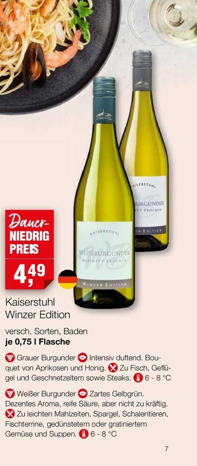 Kaiserstuhl Winzer Edition, 0,75 l Flasche