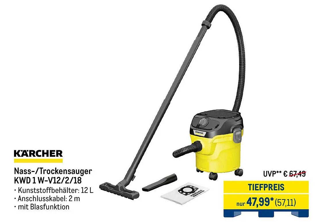 Kärcher Nass-/Trockensauger KWD 1 W-V12/2/18