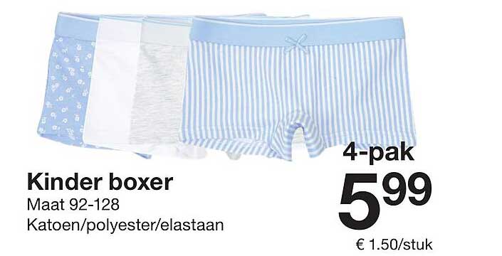 Kinder boxer 4-Pak für nur 5,99 €