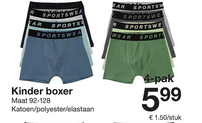 Kinder Boxer – 4er Pack für nur 5,99 €