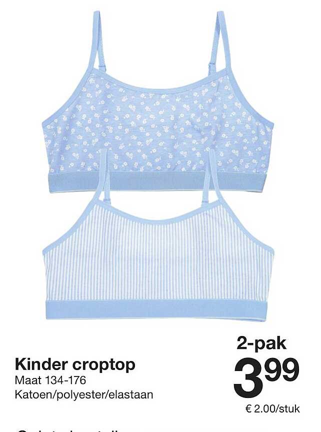 Kinder croptop – 2er-Pack