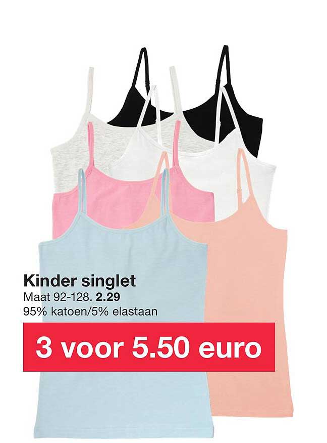 Kinder Singlet 3 für 5,50 Euro