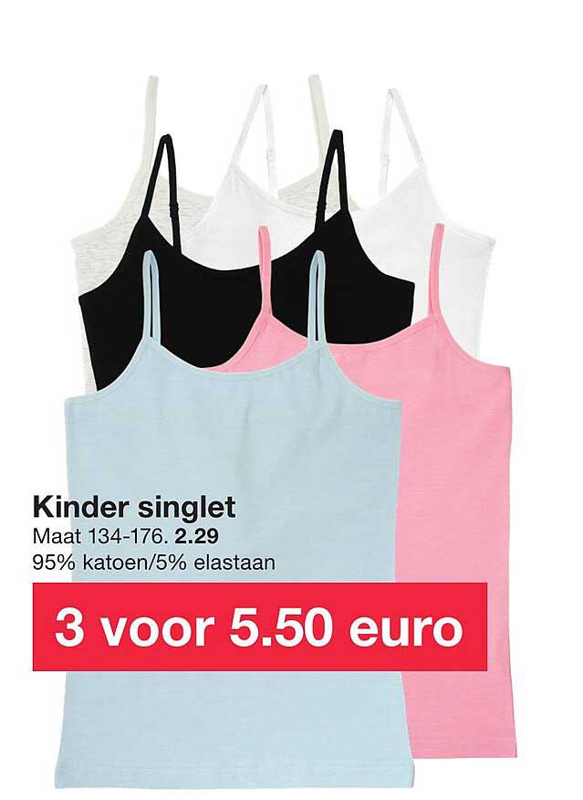 Kinder Singlet – 3 Stück für nur 5,50 €