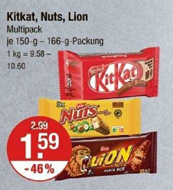 Kitkat, Nuts, Lion Multipack