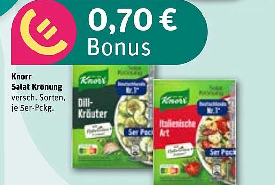 Knorr Salat Krönung versch. Sorten, je 5er-Pckg.