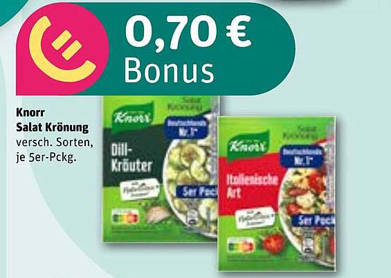 Knorr Salat Krönung - verschiedene Sorten, je 5er-Pckg