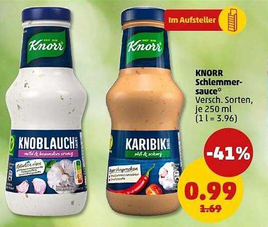 KNORR Schlemmer-Sauce, verschiedene Sorten, je 250 ml