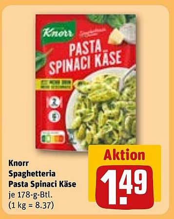 Knorr Spaghetteria Pasta Spinaci Käse
