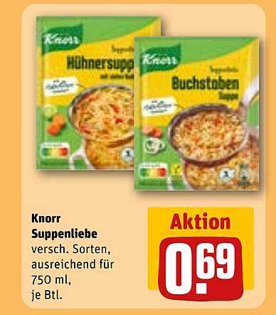 Knorr Suppenliebe - Verschiedene Sorten für köstliche 750 ml