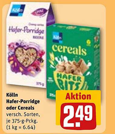 Kölln Hafer-Porridge oder Cereals - Aktion