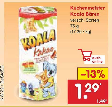 Kuchenmeister Koala Bären - verschiedene Sorten 75 g