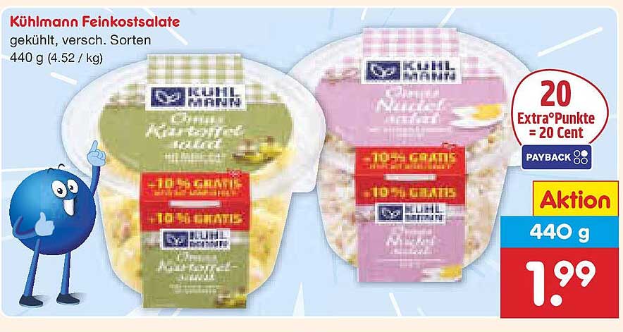 Kühlmann Feinkostsalate, 440 g, verschiedene Sorten