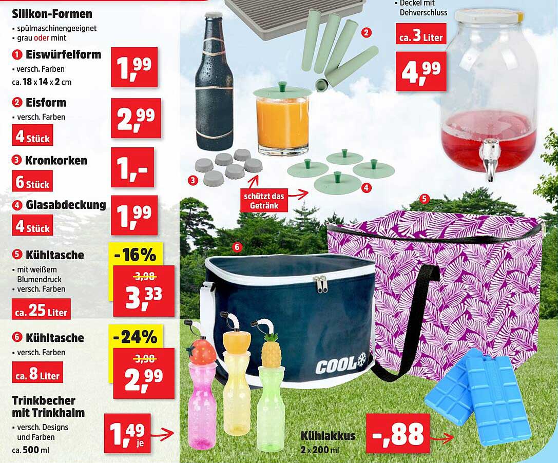 Kühltasche mit verschiedenen Designs