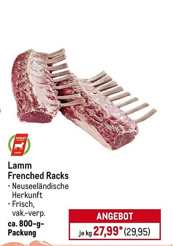 Lamm Frenched Racks - Neuseeländische Herkunft