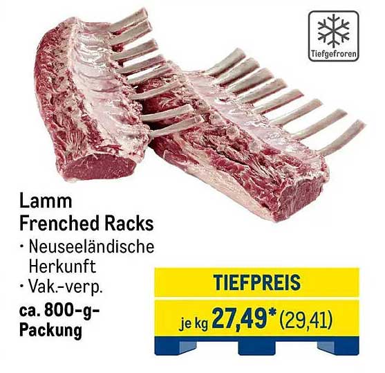 Lamm Frenched Racks - Neuseeländische Herkunft