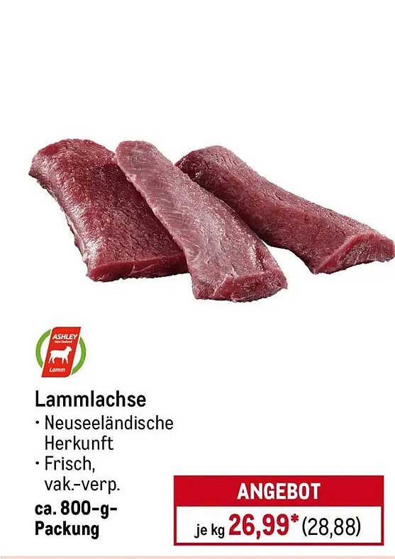 Lamm-Lachse, neuseeländische Herkunft, frisch, vakumverpackt - 800g Packung