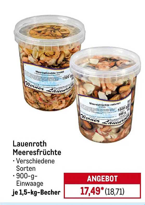 Lauenroth Meeresfrüchte - Verschiedene Sorten 1,5 kg