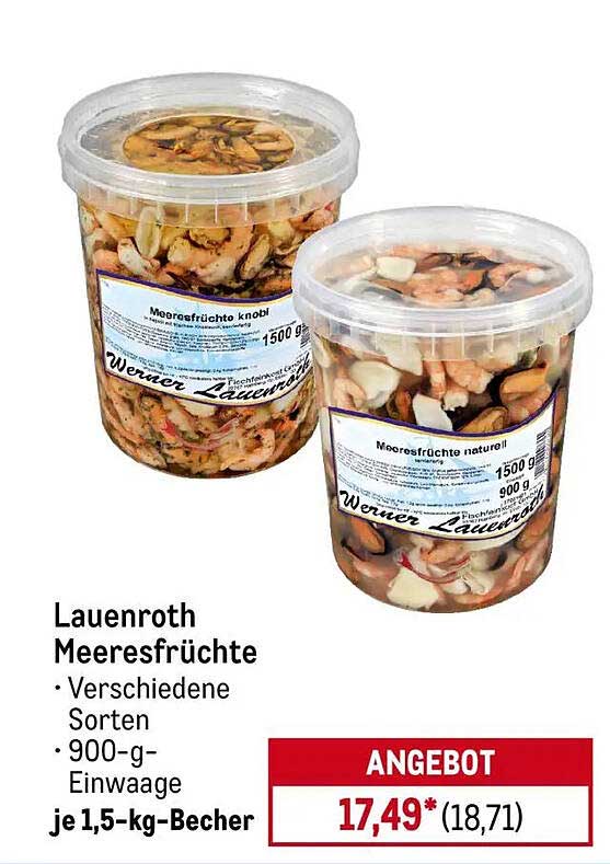 Lauenroth Meeresfrüchte - Verschiedene Sorten