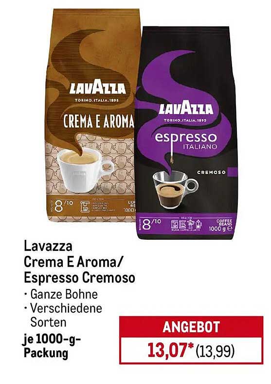 Lavazza Crema E Aroma/Espresso Cremoso – Ganze Bohne