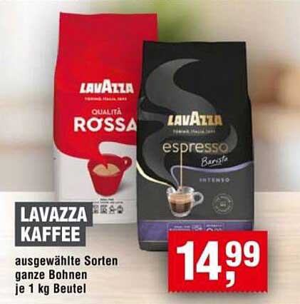 LAVAZZA KAFFEE ausgewählte Sorten ganze Bohnen je 1 kg Beutel