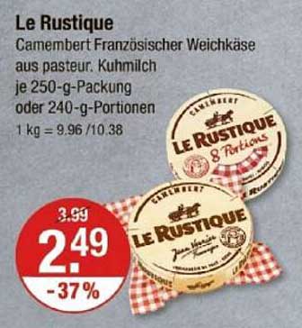 Le Rustique Camembert – Französischer Weichkäse aus pasteurisierter Kuhmilch