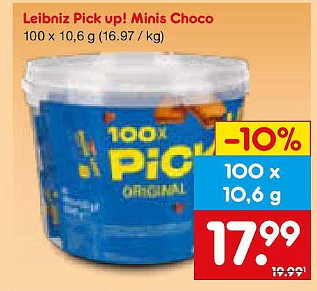Leibniz Pick up! Minis Choco 100 x 10,6 g