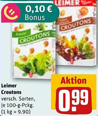Leimer Croutons – Verschiedene Sorten, je 100-g-Packung