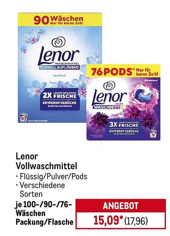 Lenor Vollwaschmittel - Flüssig/Pulver/PODS