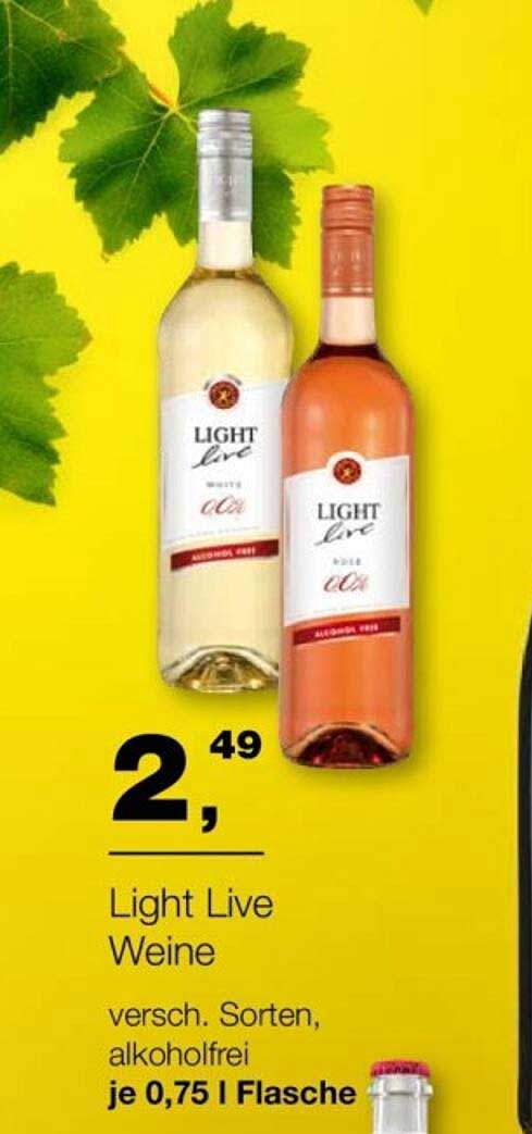 Light Live Weine - Verschiedene Sorten, alkoholfrei