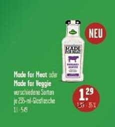 Made for Meat oder Made for Veggie - 250-ml-Glasflasche