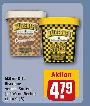 Mälzer & Fu Eiscreme 500-ml-Becher, verschiedene Sorten