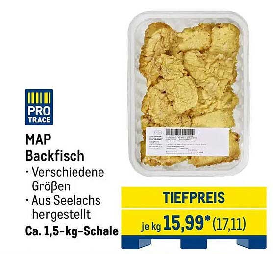 MAP Backfisch - Verschiedene Größen aus Seelachs hergestellt