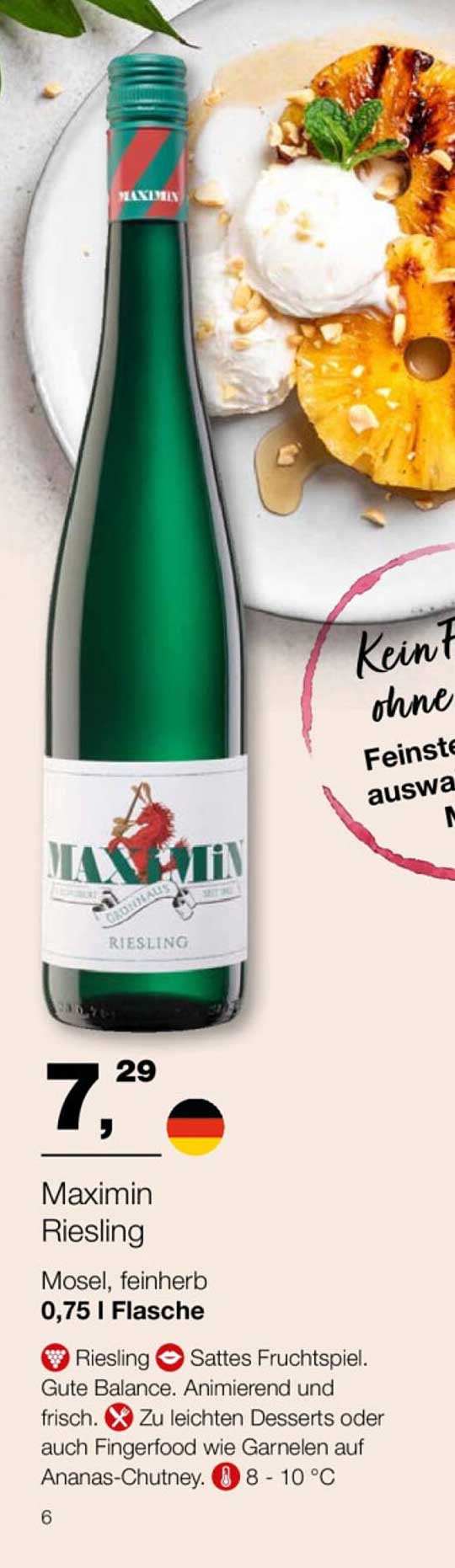 Maximin Riesling, 0,75 l Flasche