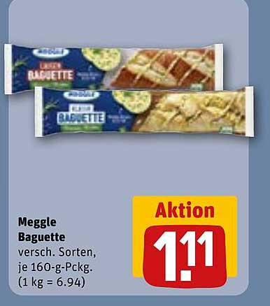 Meggle Baguette, verschiedene Sorten, je 160-g-Packung
