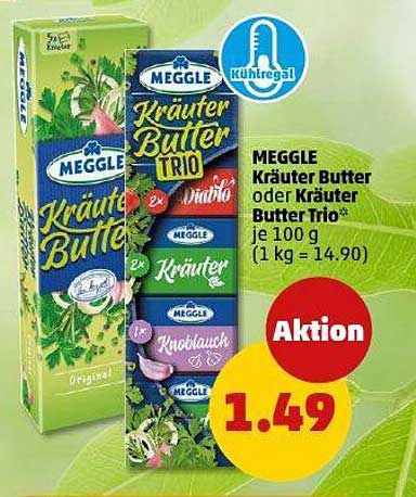 MEGGLE Kräuter Butter oder Kräuter Butter Trio 100 g