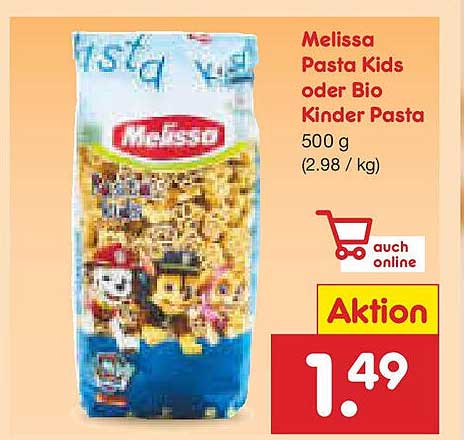 Melissa Pasta Kids oder Bio Kinder Pasta 500 g